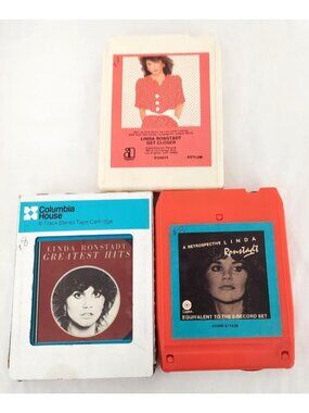 Linda Ronstadt Greatest Hits, A Retrospective, And Get Closer 8 Track Tape Lot